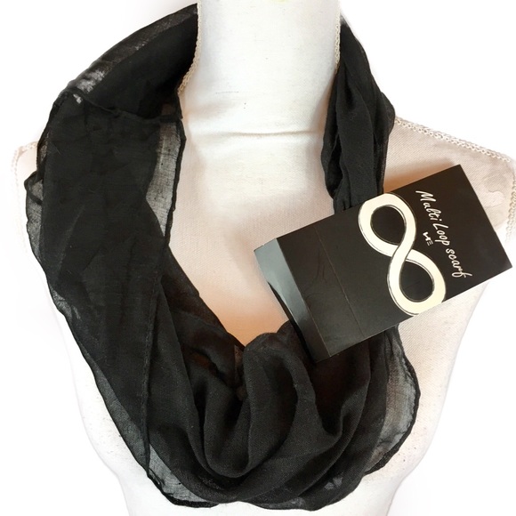 Accessories - Multiloop Scarf Black NWT